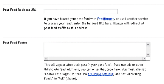 Blogger Options for RSS Footer and FeedBurner FeedSmith Blogger Options for RSS Footer and FeedBurner FeedSmith
