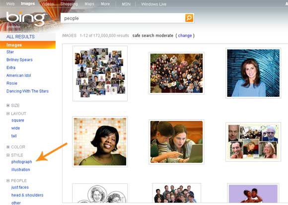 Bing Image Search Options Bing Image Search Options