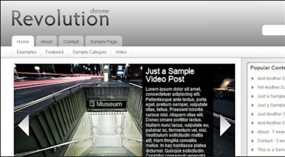 Revolution Chrome Wordpress Theme Revolution Chrome ( Click Image for a Live Demo )