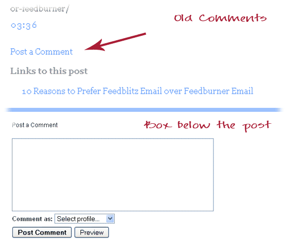 Evolution of Blogger Comments Evolution of Blogger Comments