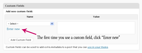 Using a Custom Field for the first time To enter the Key the first time you use the Custom Field