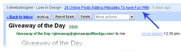 Web Clips in Gmail Web Clips in Gmail