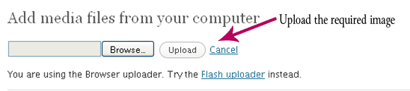 Upload the Required Image Upload the Required Image